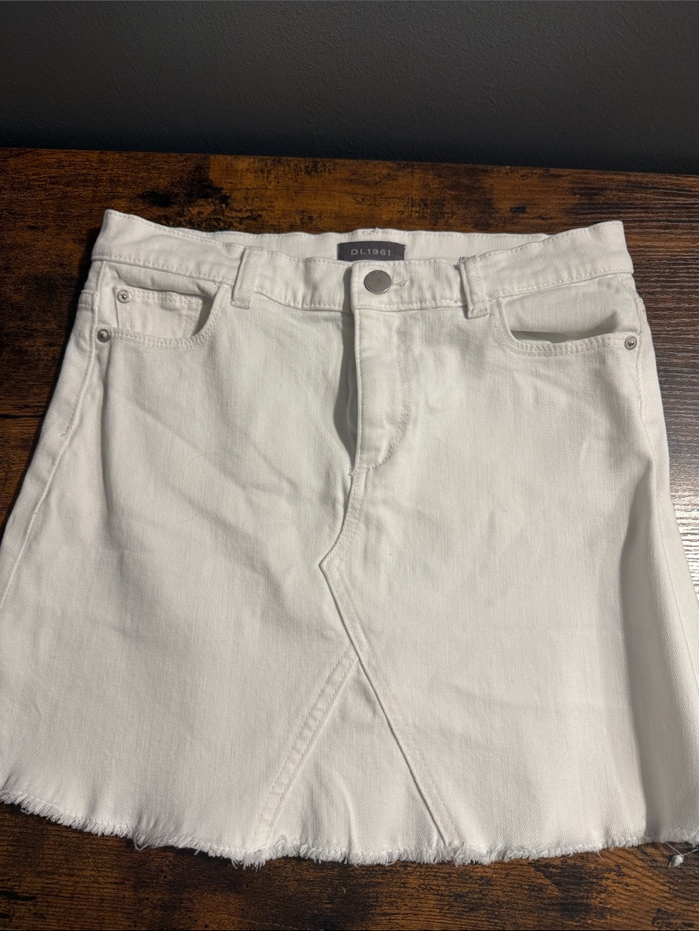 DL1961 Girls Jenny Mini Skirt (white) - Ultimate Denim